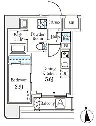 文京区湯島3丁目マンション 1DKの間取図画像