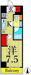MAKESDESIGN町屋 1Kの間取図画像