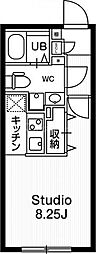 パセオ文京茗荷谷 1Kの間取図画像