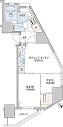 レジディア文京小石川2 2DKの間取図画像