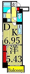 レスポワールエフ 1DKの間取図画像