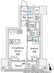 シーズンフラッツ浅草六丁目 1LDKの間取図画像