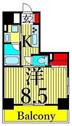 CASAVIVACE 1Kの間取図画像
