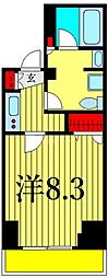 プレール・ドゥーク南千住 1Kの間取図画像