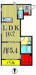 HebelMaisonLupinus 1LDKの間取図画像