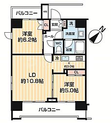フュージョナル王子ハイズ 2LDKの間取図画像