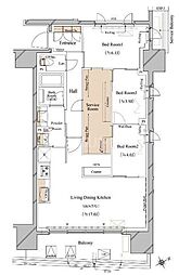 ブランシエスタ浅草蔵前 3LDKの間取図画像
