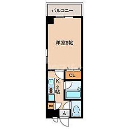 K・G・H小石川ガーデンハウス 1Kの間取図画像