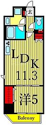 RELUXIA上野 1LDKの間取図画像