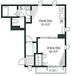 Chocolat白山 1DKの間取図画像