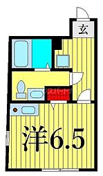 パークサイド日暮里西日暮里 ワンルームの間取図画像