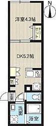 REPURE東日暮里レジデンス 1DKの間取図画像
