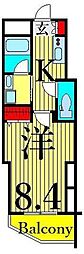 コンフォリア上野入谷 1Kの間取図画像