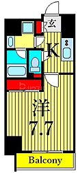 パークウェル三ノ輪駅前 1Kの間取図画像
