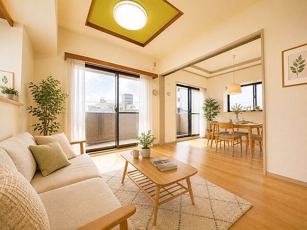 リビング実際の色味や広さを現地でご確認ください※AIにて家具を生成しています。