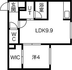 Buona Fortuna 3階1LDKの間取り