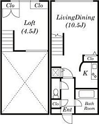 ルシードイースト 5階1DKの間取り
