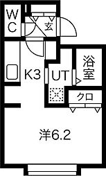 ピュア東彩館7 1Kの間取図画像