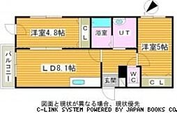 メゾンド桜 2DKの間取図画像