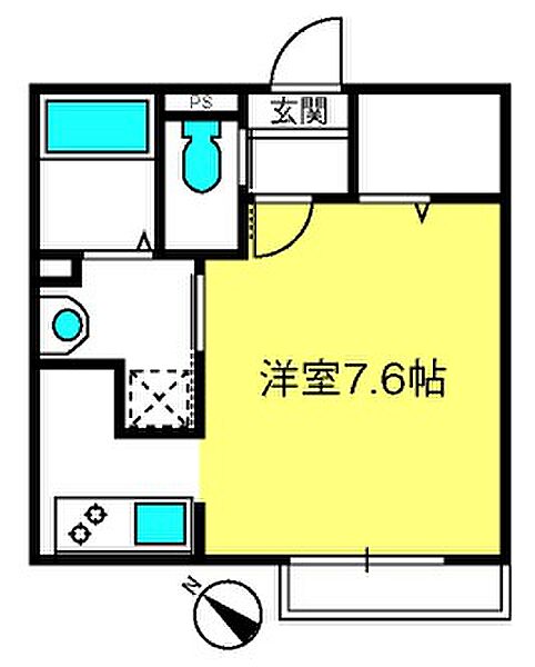 シオン ｜埼玉県川口市東川口4丁目(賃貸アパート1R・1階・25.85㎡)の写真 その2