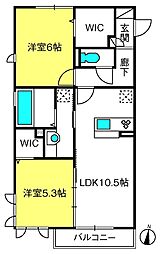 roi del’ours　III 1階2LDKの間取り