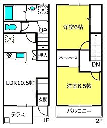 Maisonettepark美園　A棟 2階2LDKの間取り