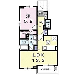 間取図画像 1LDK