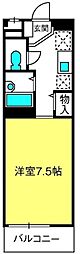 クレセントハイム 1Kの間取図画像
