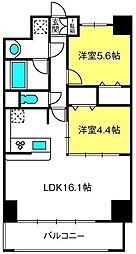 ヴェルドミールケイ 2LDKの間取図画像