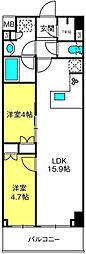 TSレジデンス東川口 2LDKの間取図画像