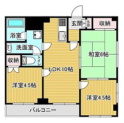 ヴィラコート 3LDKの間取図画像