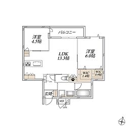 (仮称)川口市東川口2丁目メゾン 2LDKの間取図画像