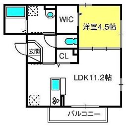 ソレーユヒロ 1LDKの間取図画像