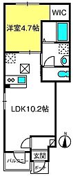 フレグランスリアン 1LDKの間取図画像