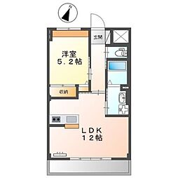 スターガーデン 1LDKの間取図画像