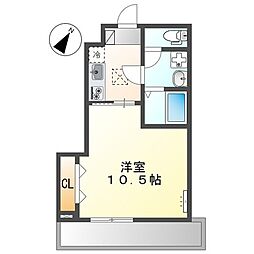ベル・エラン 1Kの間取図画像