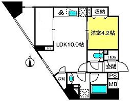 TSレジデンス東川口 1LDKの間取図画像