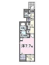 Anela(アネラ) 1Kの間取図画像