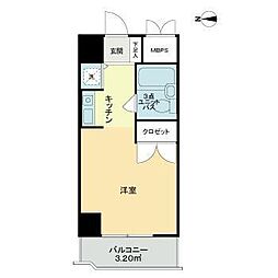 ライオンズマンション国分町 ワンルームの間取図画像
