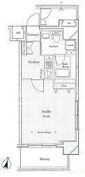 フィットエル仙台一番町 1Kの間取図画像