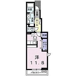 フォメンタ1 ワンルームの間取図画像
