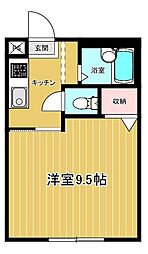 HillsideFlat 1Kの間取図画像