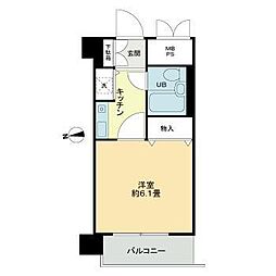 ライオンズマンション一高前 1Kの間取図画像
