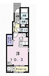 K'sガーデン ワンルームの間取図画像