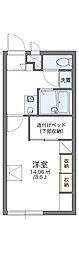 レオパレスKEI 1Kの間取図画像