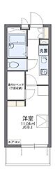 レオパレスボヌール若林 1Kの間取図画像