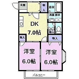 間取図画像 2DK
