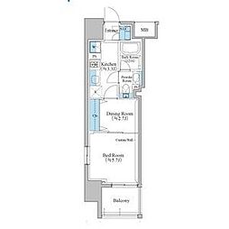 ブランシエスタ泉 12階1DKの間取り