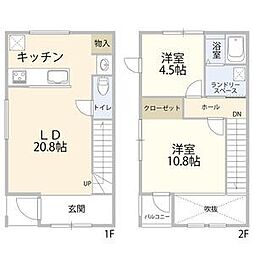 カッツェカヤバ 2階2LDKの間取り