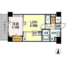 RESIDENCE丸の内七間町 10階1LDKの間取り